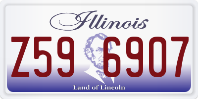 IL license plate Z596907