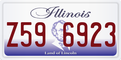 IL license plate Z596923
