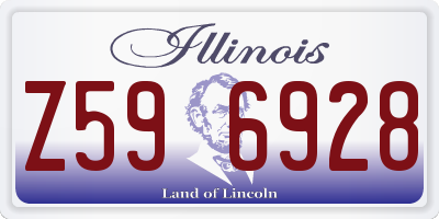 IL license plate Z596928