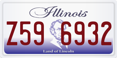 IL license plate Z596932