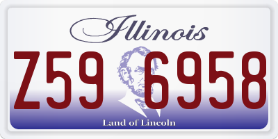 IL license plate Z596958