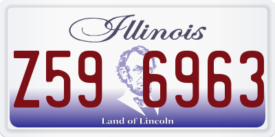 IL license plate Z596963