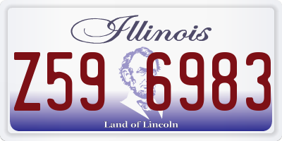 IL license plate Z596983