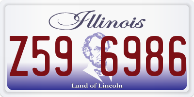 IL license plate Z596986
