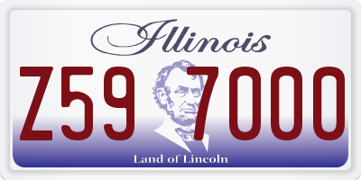 IL license plate Z597000
