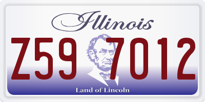 IL license plate Z597012