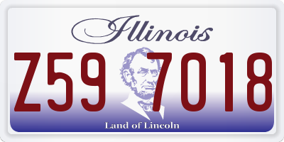IL license plate Z597018