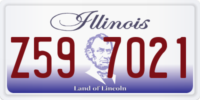IL license plate Z597021