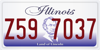 IL license plate Z597037