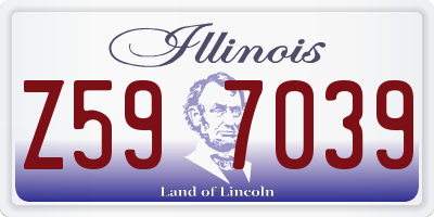 IL license plate Z597039