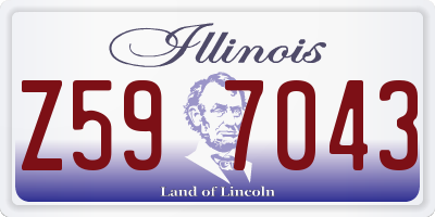 IL license plate Z597043