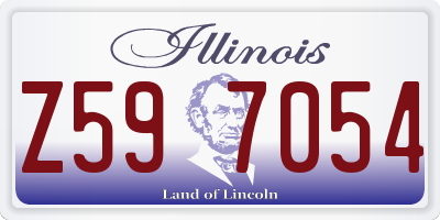 IL license plate Z597054