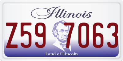 IL license plate Z597063