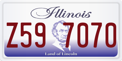 IL license plate Z597070