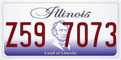 IL license plate Z597073