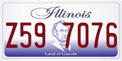 IL license plate Z597076