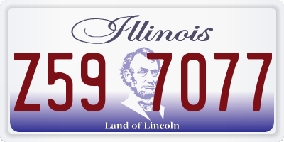 IL license plate Z597077