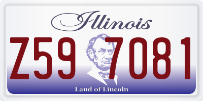 IL license plate Z597081