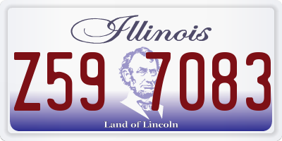 IL license plate Z597083