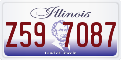 IL license plate Z597087