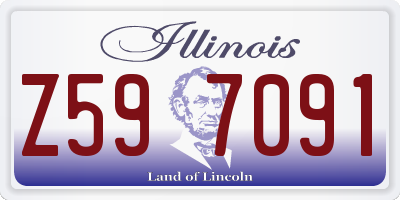 IL license plate Z597091