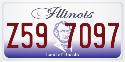 IL license plate Z597097