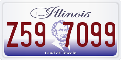 IL license plate Z597099