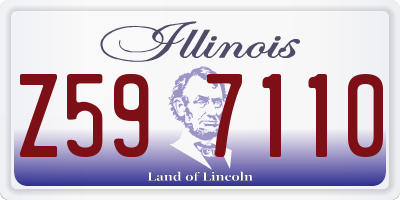 IL license plate Z597110