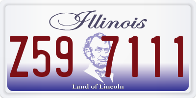 IL license plate Z597111