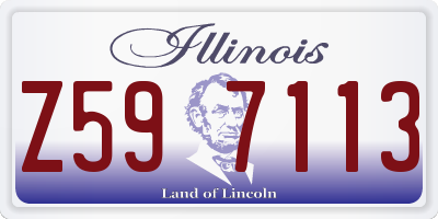IL license plate Z597113