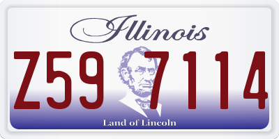 IL license plate Z597114