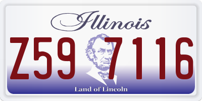 IL license plate Z597116