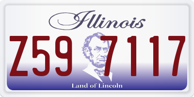 IL license plate Z597117