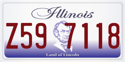 IL license plate Z597118