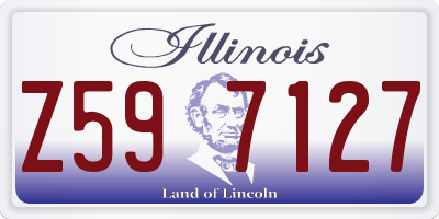 IL license plate Z597127
