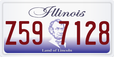 IL license plate Z597128