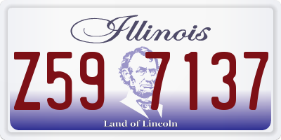 IL license plate Z597137