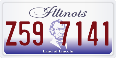 IL license plate Z597141