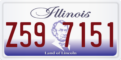 IL license plate Z597151