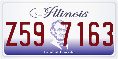 IL license plate Z597163
