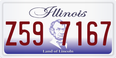 IL license plate Z597167