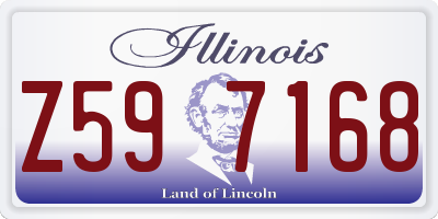 IL license plate Z597168