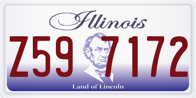 IL license plate Z597172