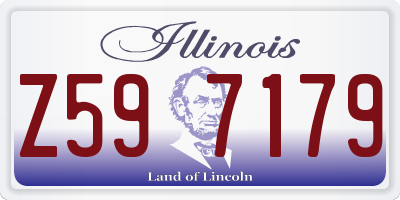 IL license plate Z597179