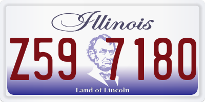 IL license plate Z597180