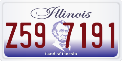 IL license plate Z597191