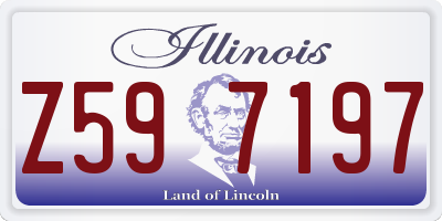 IL license plate Z597197