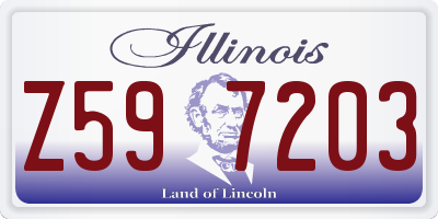 IL license plate Z597203