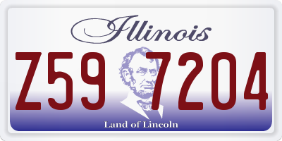 IL license plate Z597204