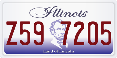 IL license plate Z597205